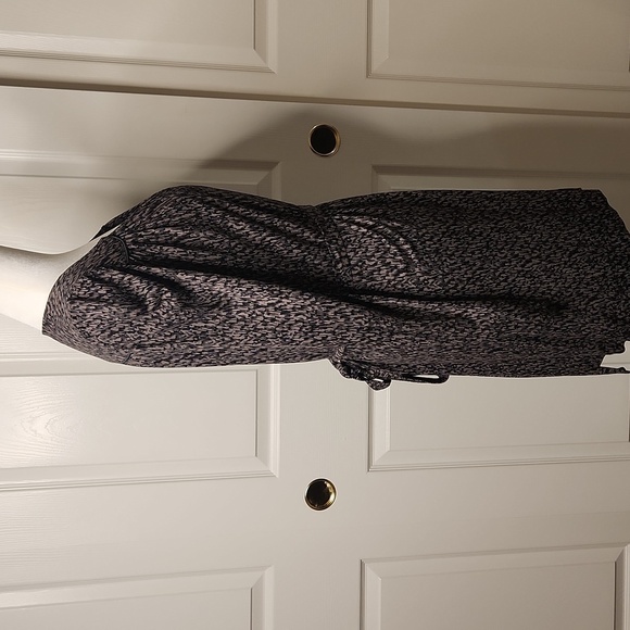 NWOT French Connection Women Brown/Black Ikat Pattern V-Neck Jersey Dress Size 4 - Picture 6 of 13